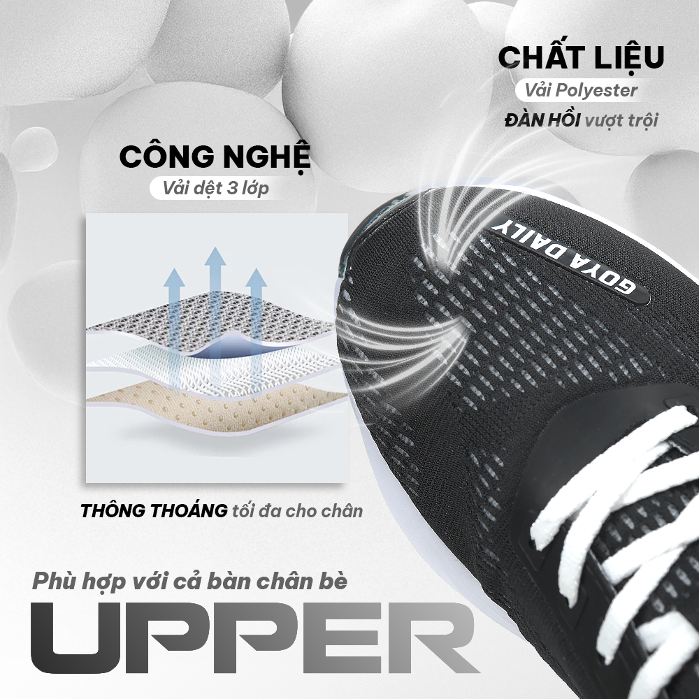 Giày Thể Thao Chạy Bộ Nam Nữ GOYA DAILY Năm 2026 - Êm Ái, Thoáng Khí, Hạn Chế Trơn Trượt | BigBuy360 - bigbuy360.vn