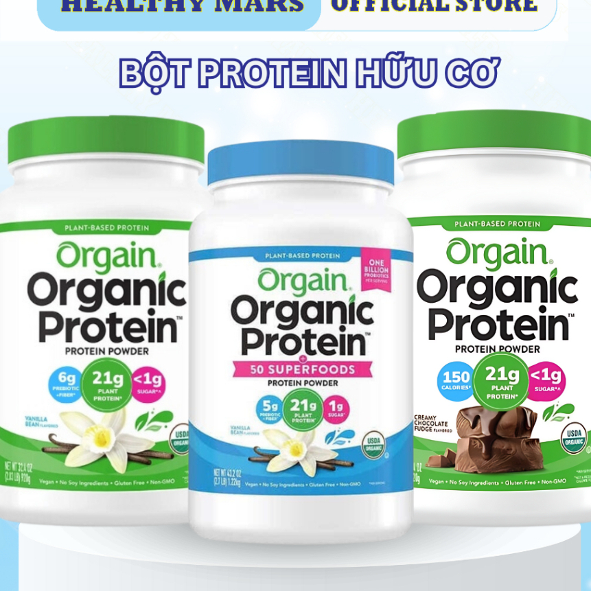 Bột Protein hữu cơ Orgain Organic Protein & Superfoods 1.22kg