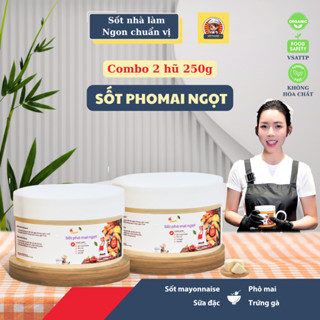  Combo 2 Hũ Sốt Phô Mai Ngọt Sốt Thanh 250g – Béo Thơm Dễ Phết Bánh Mì Nướng Làm Món Ăn Thêm Hấp Dẫn 