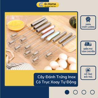  Cây Đánh Trứng Inox Có Trục Xoay Tự Động Tiện Dụng 