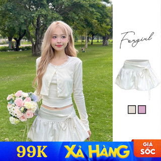 Chân váy dáng bí Forgirl chân váy ngắn basic thắt dây siêu xinh kèm quần bảo hộ T132