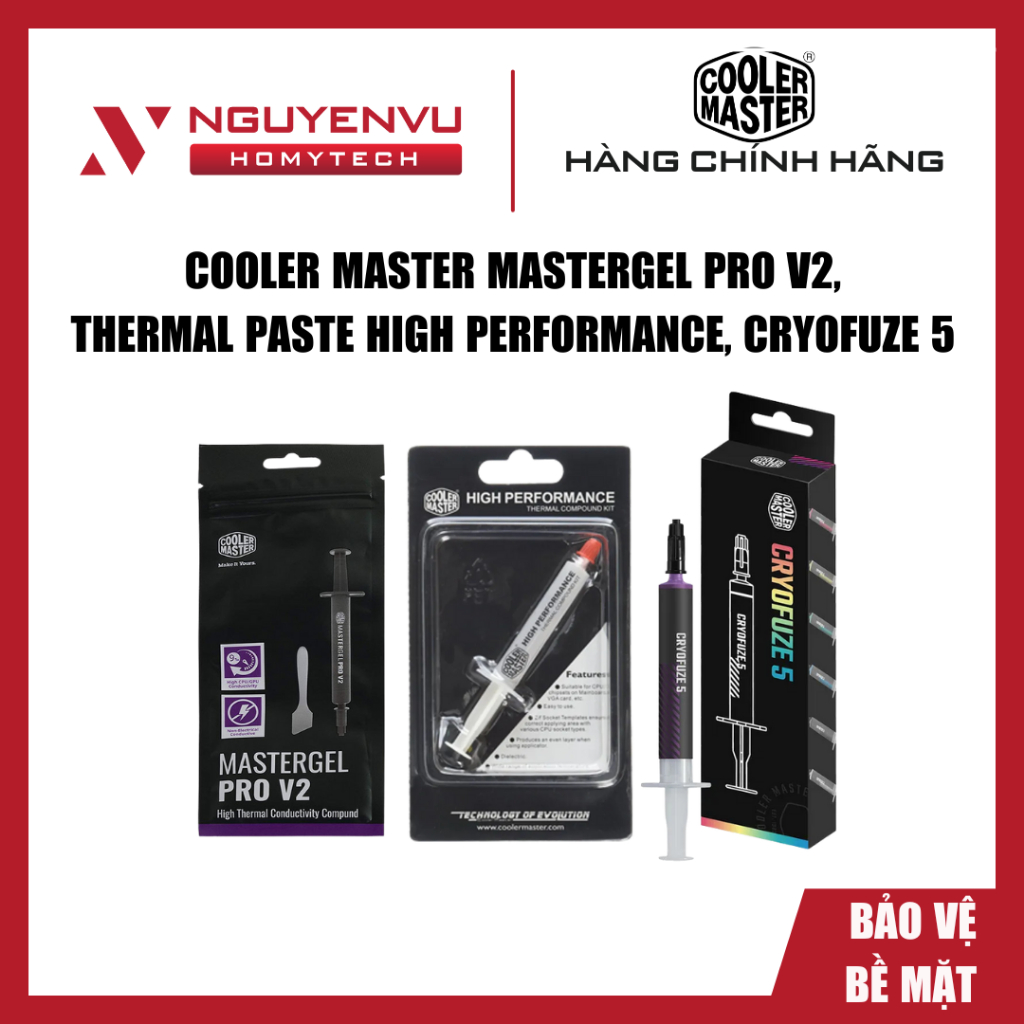 [Full VAT] Keo tản nhiệt Cooler Master Mastergel Pro V2, Thermal Paste High Performance, CryoFuze 5 - Chính hãng