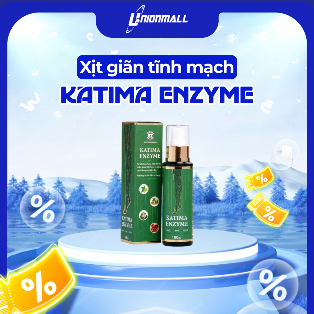 Katima Enzyme - Xịt Giãn Tính Mạch Thảo Mộc 100ml Hỗ Trợ Chăm Sóc Đôi Chân