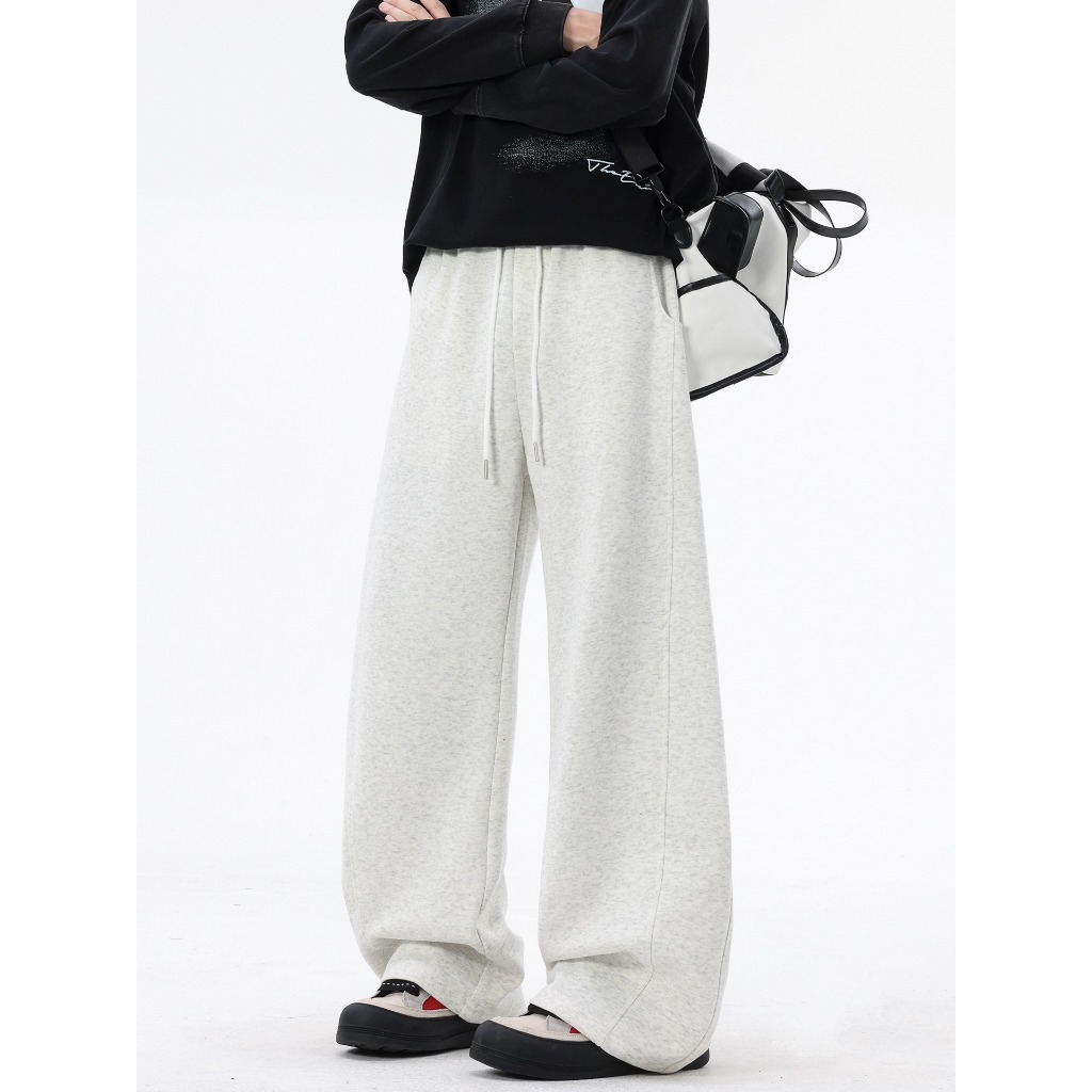 Quần Nỉ Nam 2 Da ỐNG CONG From Rộng Cạp Chun Dây Rút Điều Chỉnh Eo Quần Nỉ Unisex BIGSIZE Dễ Phối | BigBuy360 - bigbuy360.vn