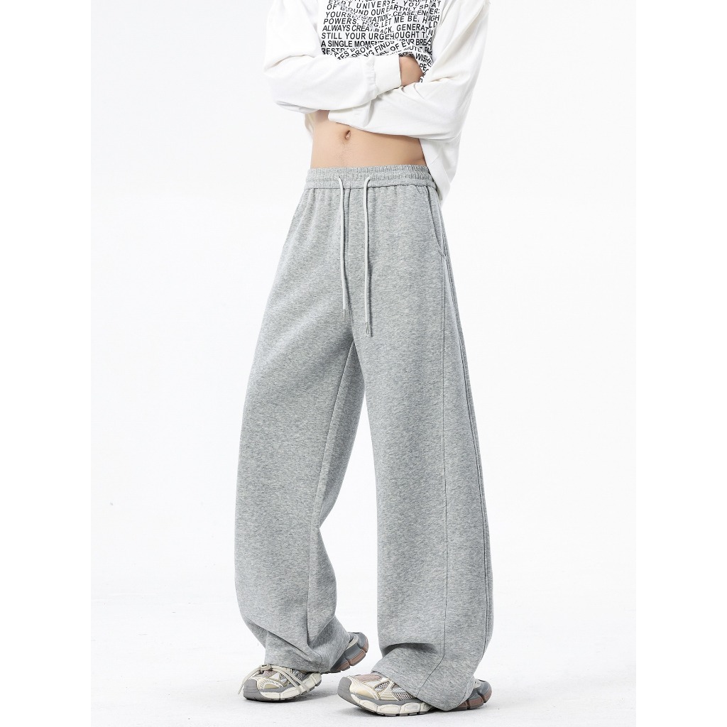 Quần Nỉ Nam 2 Da ỐNG CONG From Rộng Cạp Chun Dây Rút Điều Chỉnh Eo Quần Nỉ Unisex BIGSIZE Dễ Phối | BigBuy360 - bigbuy360.vn