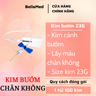 (lẻ 1 cái) Kim bướm medisafe kim lấy máu chân không dùng trong PRP 23G