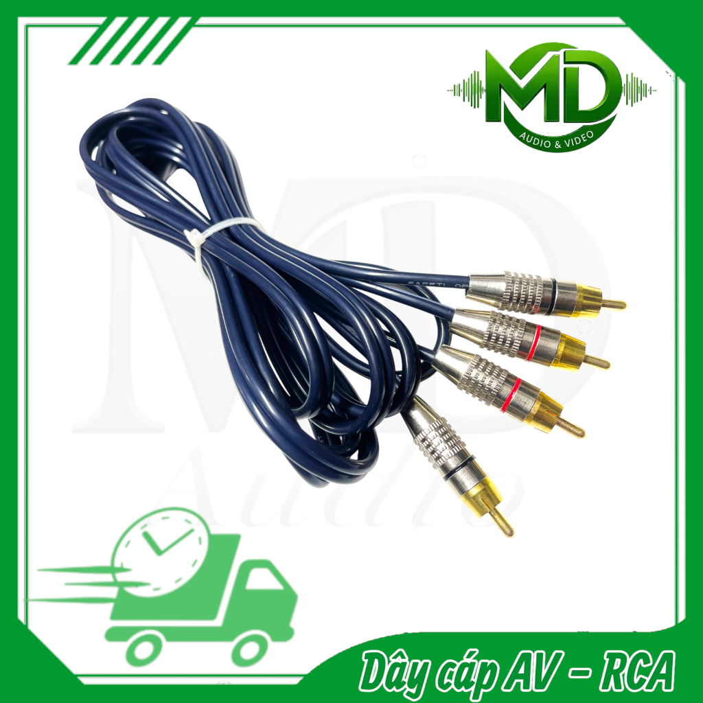 Dây AV 4 đầu chống nhiễu lõi đồng nguyên chất đầu AV hàng cao cấp, giá rẻ | Audio Cable | RCA Cable