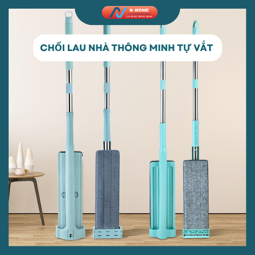 Chổi Lau Nhà Thông Minh Tự Vắt Tiện Lợi Cho Gia Đình [ HÀNG CAO CẤP ] { Kèm 2 Bông Lau }
