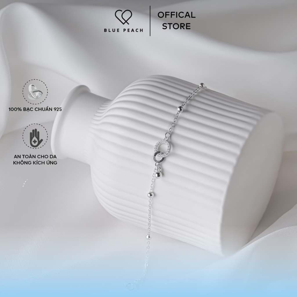Lắc Tay Bạc 925 Blue Peach Circle Lồng VN V2 LT620 | BigBuy360 - bigbuy360.vn