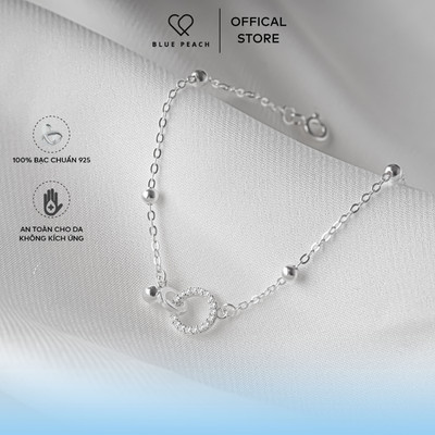 Lắc Tay Bạc 925 Blue Peach Circle Lồng VN V2 LT620
