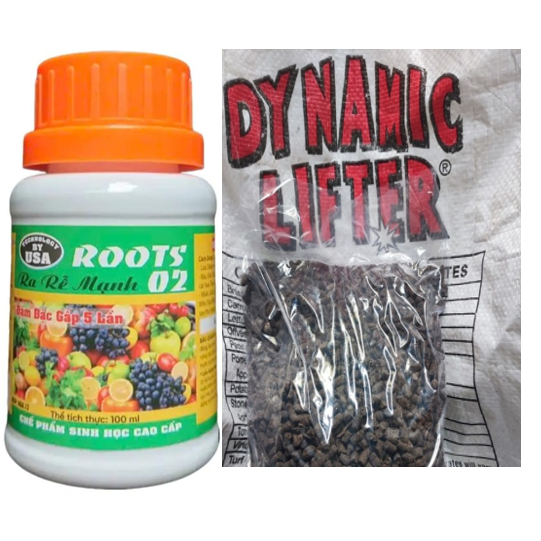 COMBO PHỤC HỒI MAI SAU TẾT: 1 chai ROOTS2 100ml roots 2 và 1kg phân hữu cơ Úc Dynamic Lifter giúp câ