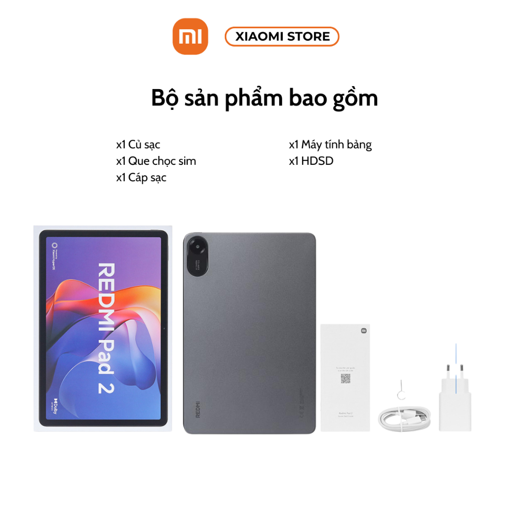 Máy Tính Bảng Xiaomi Redmi Pad 2 4/128GB - 6/128GB - 8/256GB Bản Wifi - Bảo Hành 18 Tháng Chính Hãng | BigBuy360 - bigbuy360.vn