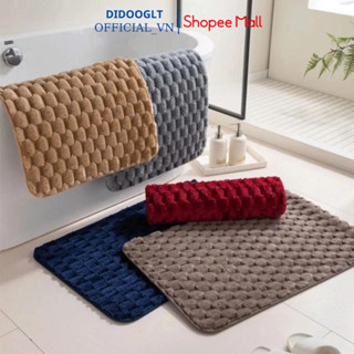 Thảm Lau Chân Nhung 40x60cm DIDOOGLT Vân Mai Rùa Sợi Lông Dày Mềm Mịn Siêu Thấm Hút Chống Trơn Trượt