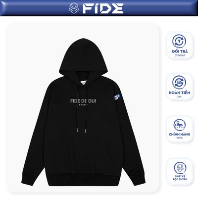 Áo hoodie FIDE chất liêu cotton cổ tròn nam nữ HOODIE - HD13