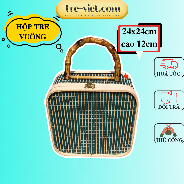 Giỏ Tre Đựng Quà (mới)- Hộp Bánh Trung thu bằng Tre Đựng Đồ Đa Năng nhiều mẫu