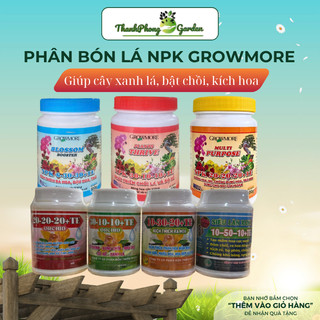  Phân bón lá growmore đầu trâu các loại: 20-20-20; 30-10-10; 6-30-30 giúp cây xanh lá kích rễ kích ra hoa dưỡng lá 