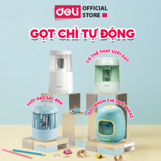  Gọt bút chì điện tự động Deli tiện lợi an toàn bảo vệ người dùng màu sắc hiện đại sang trọng 