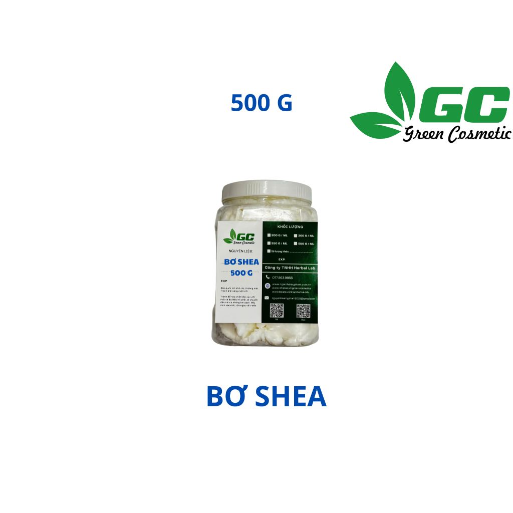 [HCM] Bơ shea - Shea Butter - Bơ dùng trong làm son, mỹ phẩm, làm mềm môi, da - Greencosmetic 50g, 100g, 500g