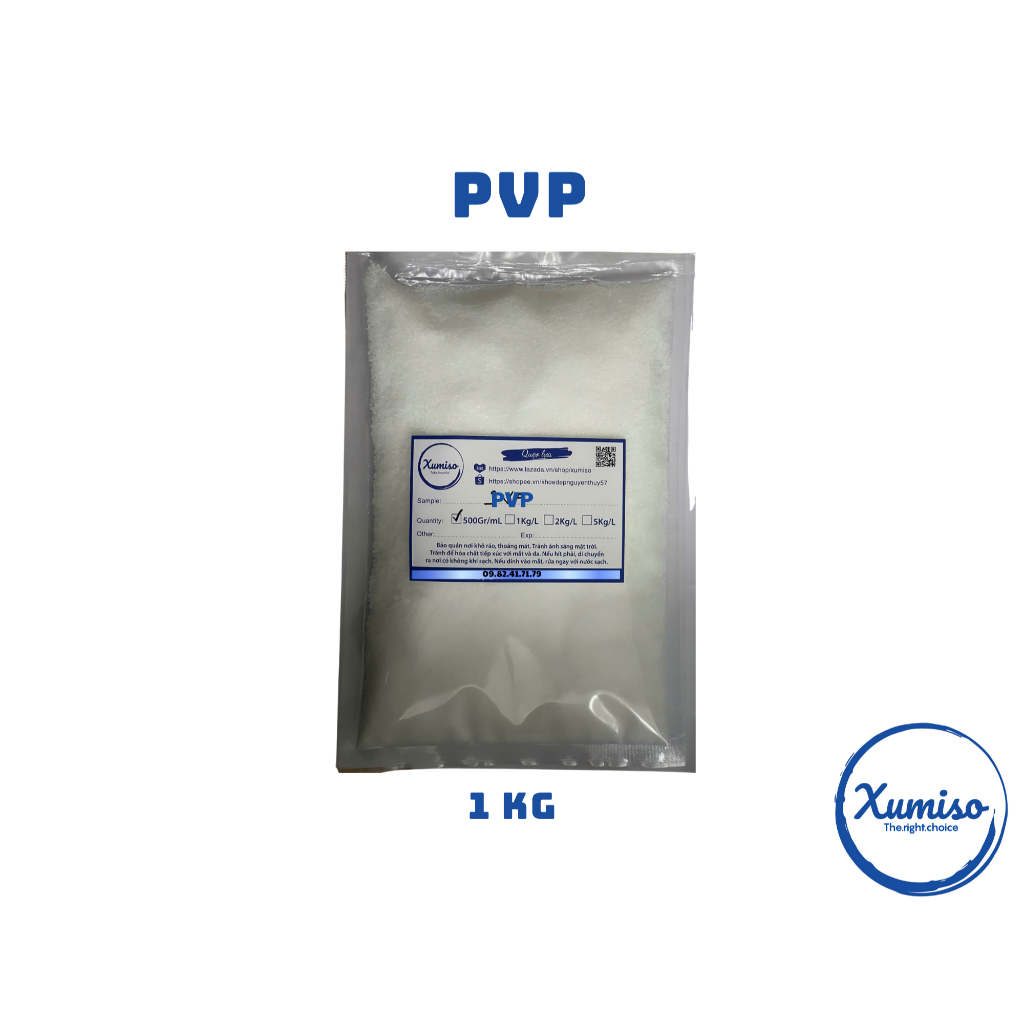 Giá Sỉ - PVP - Chất tạo màng, kết dính - nguyên liệu mỹ phẩm xumiso 1 kg