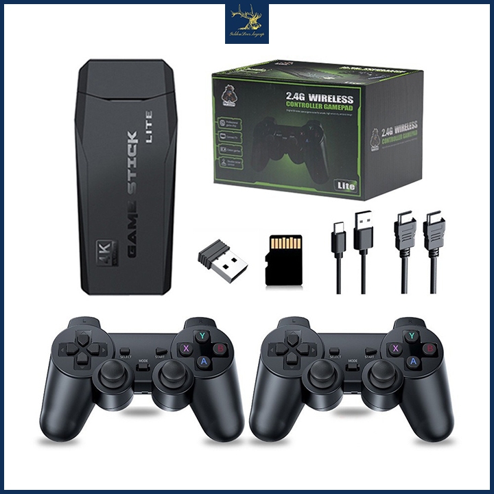 Bộ Máy Chơi Game Retro Gamestick M8 64G, Có Sẳn 10000+ Game Retro, Kèm 2 Tay Cầm Kết Nối 2.4G