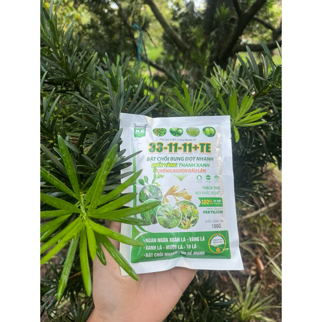Phân bón 33-11-11+TE biến vàng thành xanh