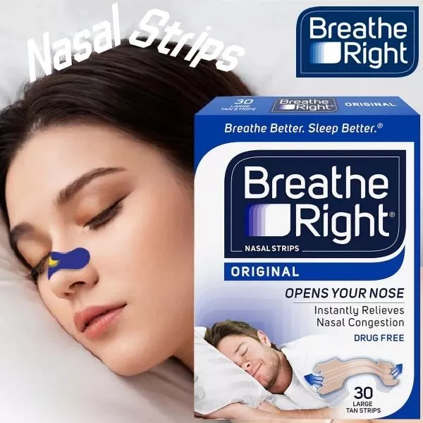 Miếng dán chống ngáy thông mũi Breathe Right 30pcs