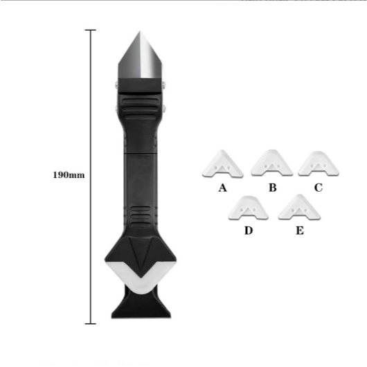 Bộ dụng cụ cạo silicol làm sạch đường keo cũ kèm 5 đầu miết đường keo siêu đẹp