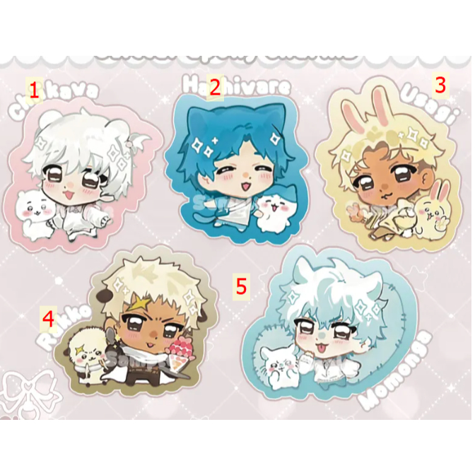 UNOFFICIAL CHIIKAWA &FRIENDS epoxy charms | Usagi | Hachiware | Rakko | Momonga |