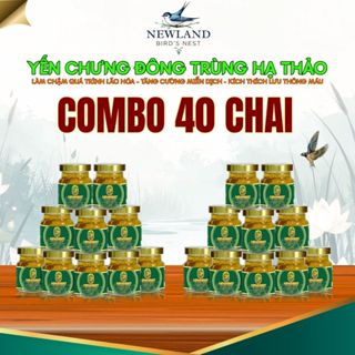  COMBO 40 Hũ Yến Sào Chưng Sẵn Đông Trùng Hạ Thảo 70ml - Hàm Lượng 460mg Yến Thật - Hỗ Trợ Sức Khỏe - 100% Yến THẬT 