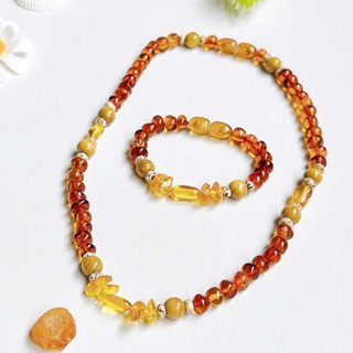  Vòng Hổ Phách cho bé mix dâu tằm lâu năm và bồ đề tinh nguyệt 