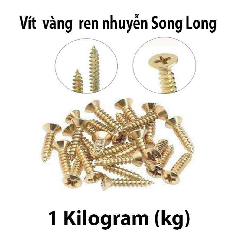 1 kg Vít bắt gỗ ren thưa- ren nhuyễn loại 1 SL