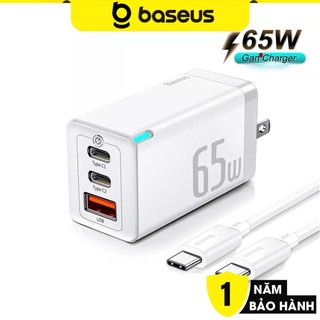  Bộ Sạc Nhanh Baseus GaN Pro Quick Charger 65W  Type Cx2 + USB PD3.0 PPS QC4.0 SCP FCP Multi Quick Charge Protocol New 