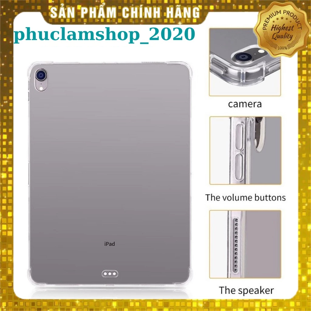 Ốp lưng dẻo trong chống sốc cho iPad Air 13 11 inch M3 2025 Pro 13 inch M4 2024 M2 A16 Gen 11 Air 6 