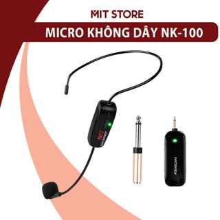 Mic không dây cao cấp NK-100 sử dụng sóng UHF kết hợp với loa kéo, loa trợ giảng, amly, soudncard.... [BẢO HÀNH 6 THÁNG]