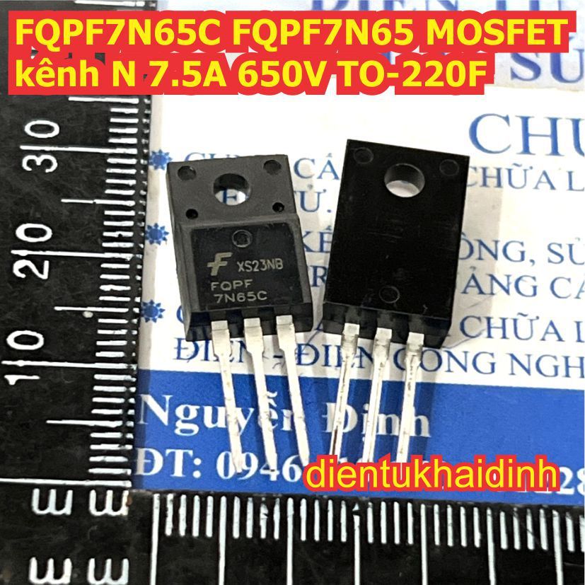 3 con FQPF7N65C FQPF7N65 7N65C 7N65 MOSFET kênh N 7.5A 650V TO-220F kde7138