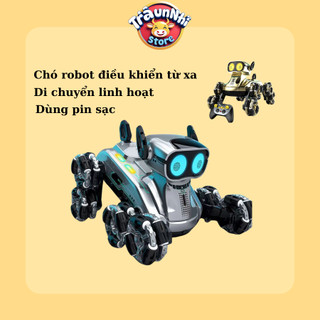  Đồ chơi chú chó Robot 8 bánh điều khiển từ xa nhiều kiểu di chuyển cho bé 