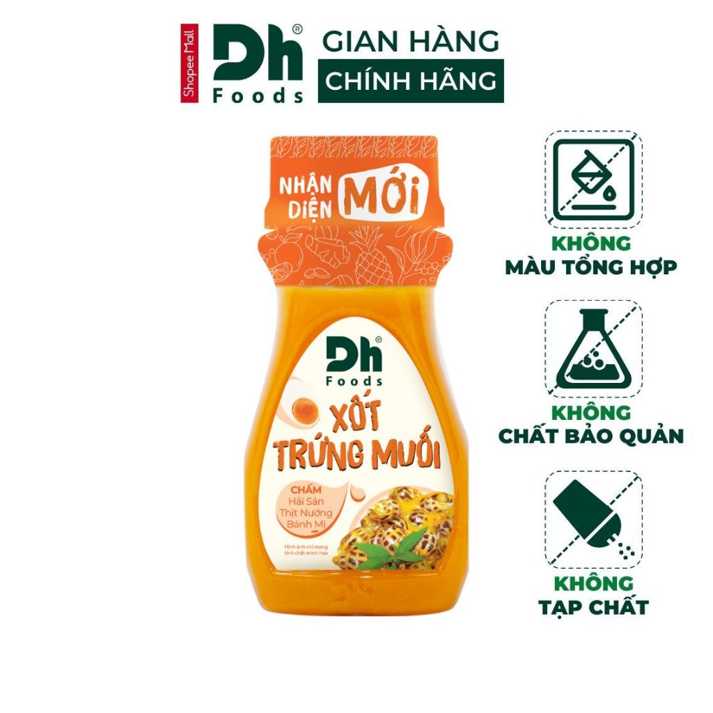 Xốt trứng muối Dh Foods gia vị chấm hải sản, thịt nướng, bánh mì, snack, khoai tây chiên lọ 100gr