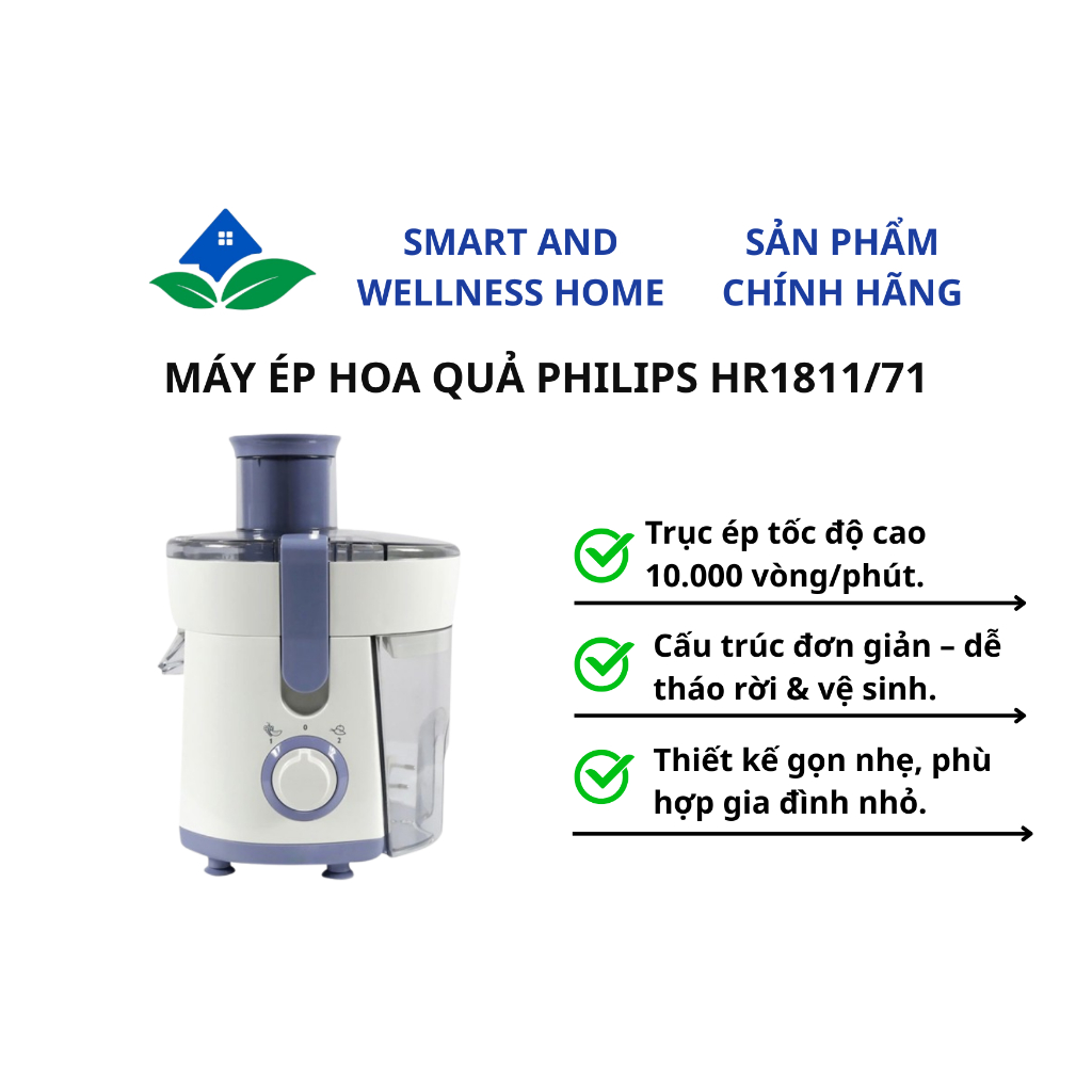 MÁY ÉP HOA QUẢ PHILIPS HR1811/71