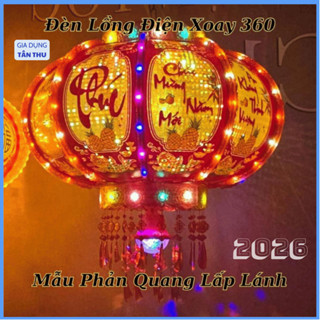  Đèn lồng điện xoay tròn 3D chữ Việt Nam  Tặng Đèn LED  Trang trí tết Treo Trang Trí tết 2026 
