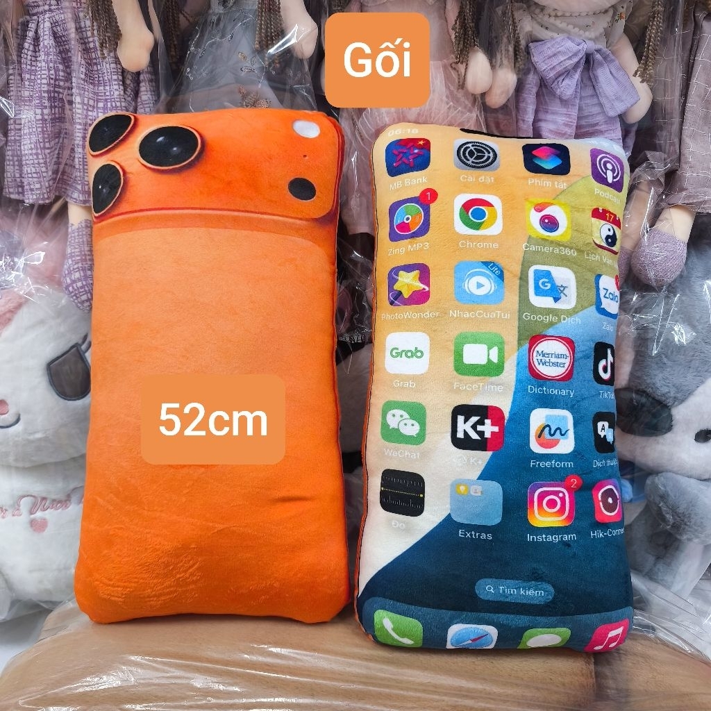Gối bông mô phỏng hình điện thoại iPhone 17 dễ thương, nhiều kích thước