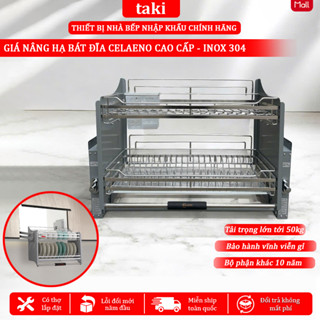 Kệ Chén Nâng Hạ CELAENO CAO CẤP, INOX 304, Giá Bát Nâng Hạ, Hộp Số Chống Kẹt - Bảo Hành Vĩnh Viễn, Có Thợ Lắp