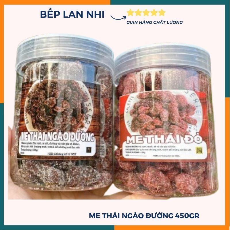 Me Thái ngào đường muối ớt hũ 400gr - me thái đỏ cay tê siêu ngon