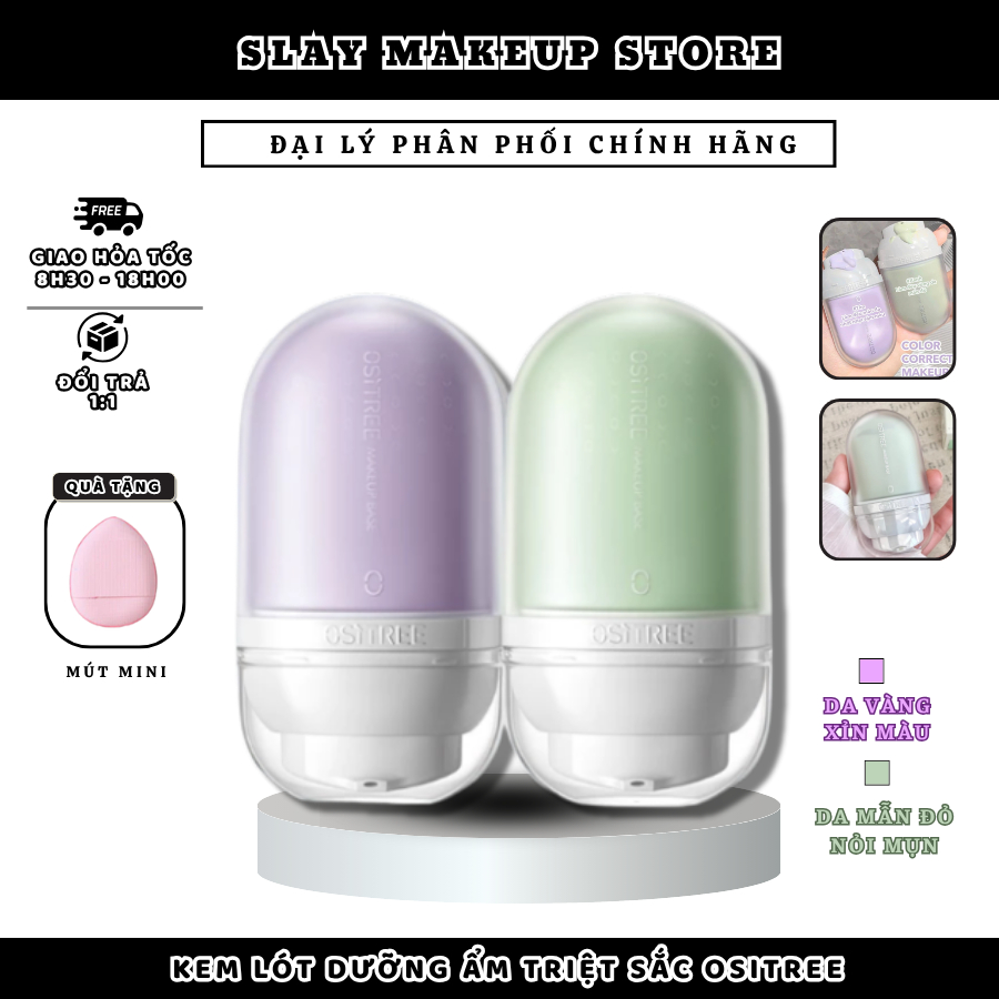 [HỎA TỐC]OSITREE Kem Lót Ositree Kem Nền BB Cream Dưỡng Ẩm Che Khuyết Điểm Làm Sáng Da 32g SLAYMAKEU