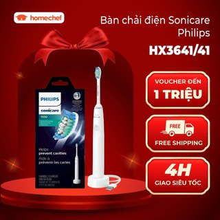  Bàn chải điện Philips công nghệ sonic HX3641 41 an toàn sức khỏe bảo hành 2 năm | Hàng chính hãng 