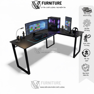 Bàn Làm Việc Chữ L Thiết Kế Mở Rộng Không Gian, Ít Chiếm diện tích Size 180x120cm | Nội Thất Văn Quyết