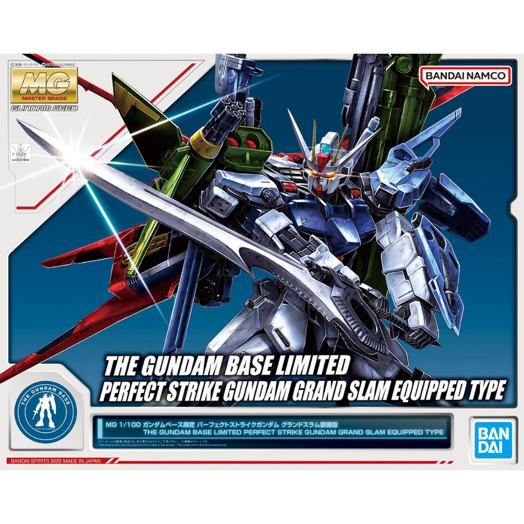 Mô Hình BANDAI THE GUNDAM BASE LIMITED MG 1/100 PERFECT STRIKE GUNDAM GRAND SLAM EQUIPPED TYPE