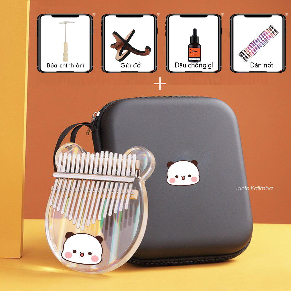 [MẪU MỚI 2025] Đàn Kalimba Trong Suốt 17 Phím, SHOPEE Đàn Kalimba Acrylic Chính Hãng LEAFMUSIC GIÁ R