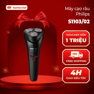  Máy Cạo Râu Khô Và Ướt Du Lịch Philips S1103 02 cạo êm an toàn cho da bảo hành 2 năm 