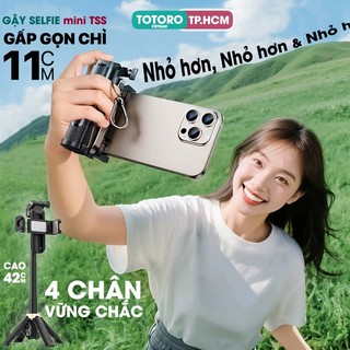  Gậy chụp ảnh 3 chân Mini TSS Tripod điện thoại siêu gọn nhẹ Cao 42cm Cây chụp hình Bluetooth Selfie Livestream Quay phim 