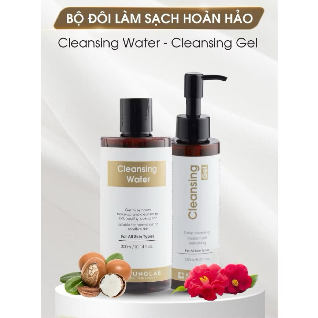 Sữa Rửa Mặt Kyung Lab Cleansing Gel 150ml và Nước Tẩy Trang Kyung Lab Cleansing Water 300ml